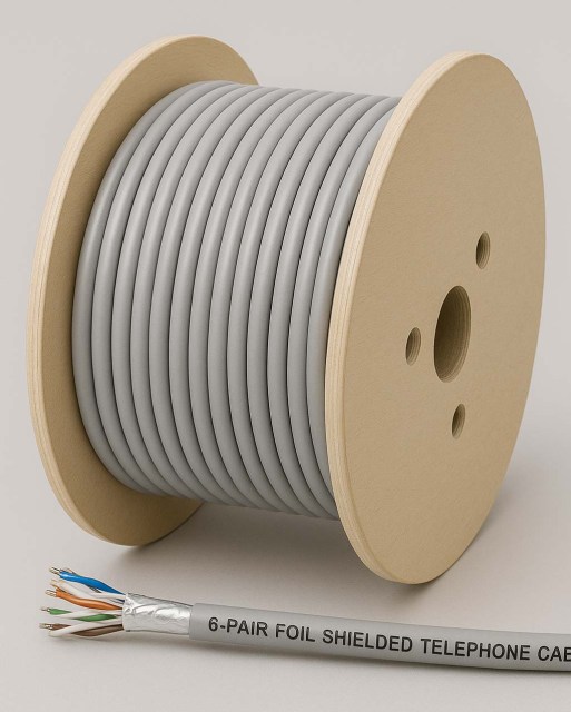 6-Pair Foil Shielded Telephone Cable 0.6